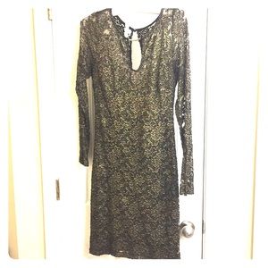 Bronze lace dress